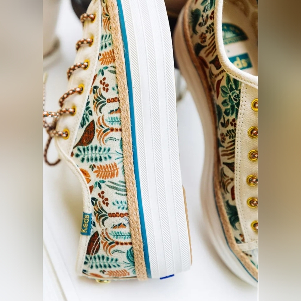 Keds x Jungalow Triple Kick Rainforest Platform Sneaker 8.5 - Picture 9 of 10